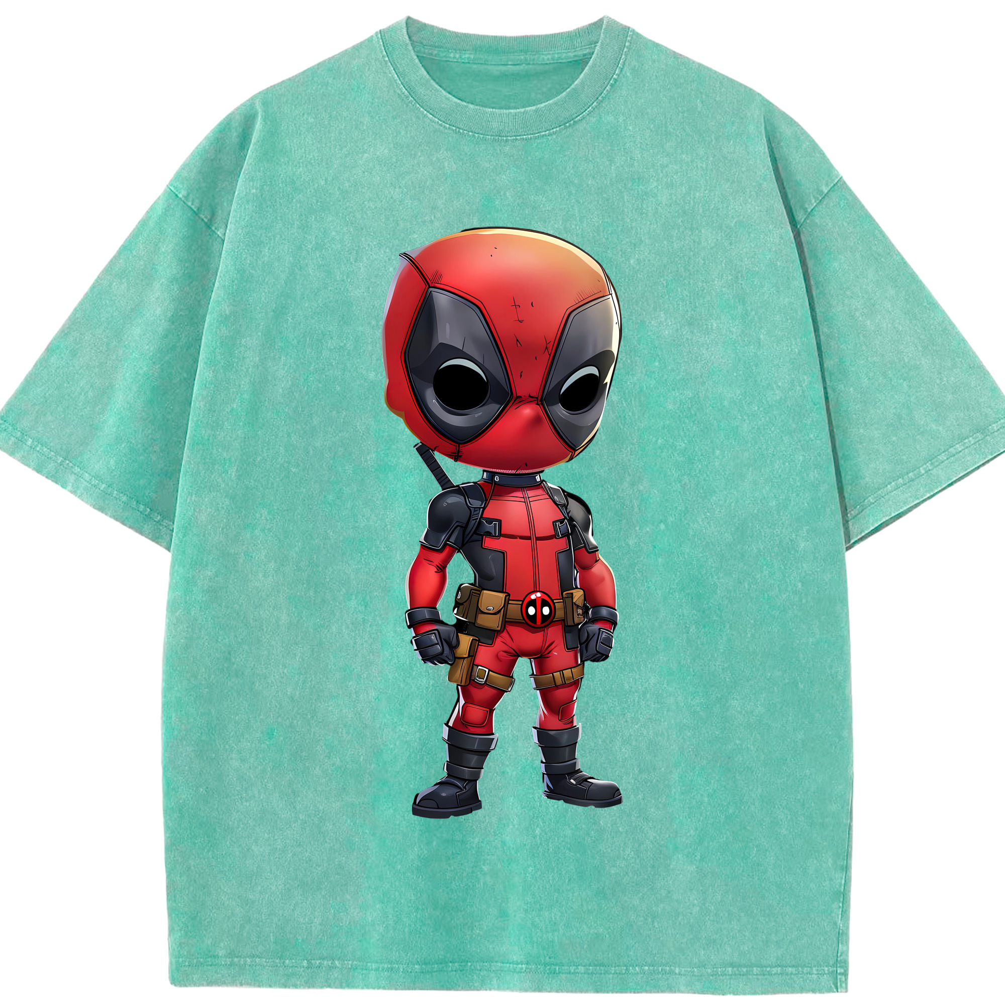 （画像用） Deadpool デッドプール 綿100% ヴィンテージ風 半袖Tシャツ（フロントプリント）
